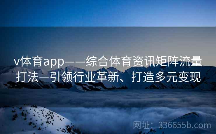 v体育app——综合体育资讯矩阵流量打法—引领行业革新、打造多元变现